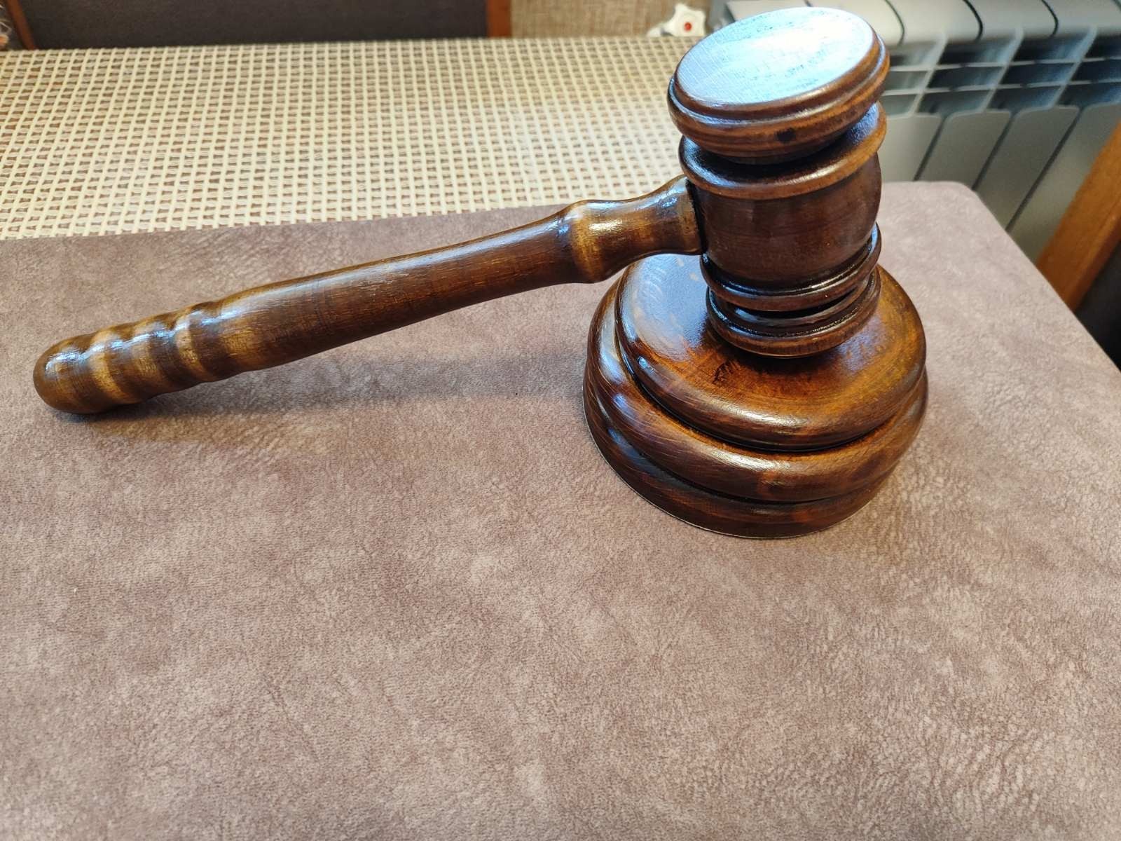 Judge Gavel Wooden Court Hammer – Legal Memorabilia / Lawyer Gift