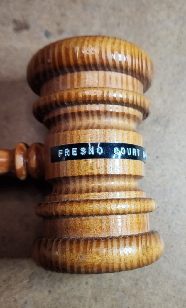 2 Vtg Wood GAVELS From the Original Fresno County Courthouse 1877-1966, Calif.