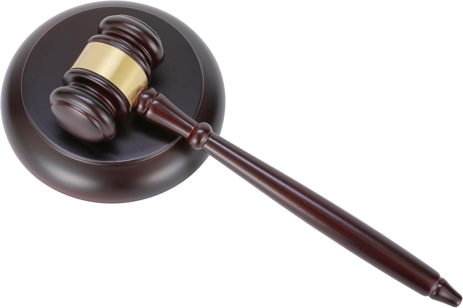 Wooden Gavel and Sound Block Set for Judges, Lawyers, Auctions, Meetings, 10.35″