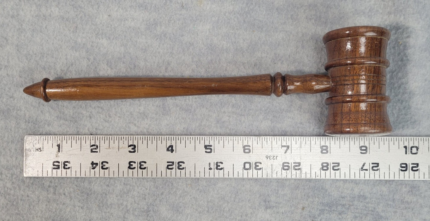 Vintage Wooden Gavel Judge Lawyer Auctioneer Collectible Decor