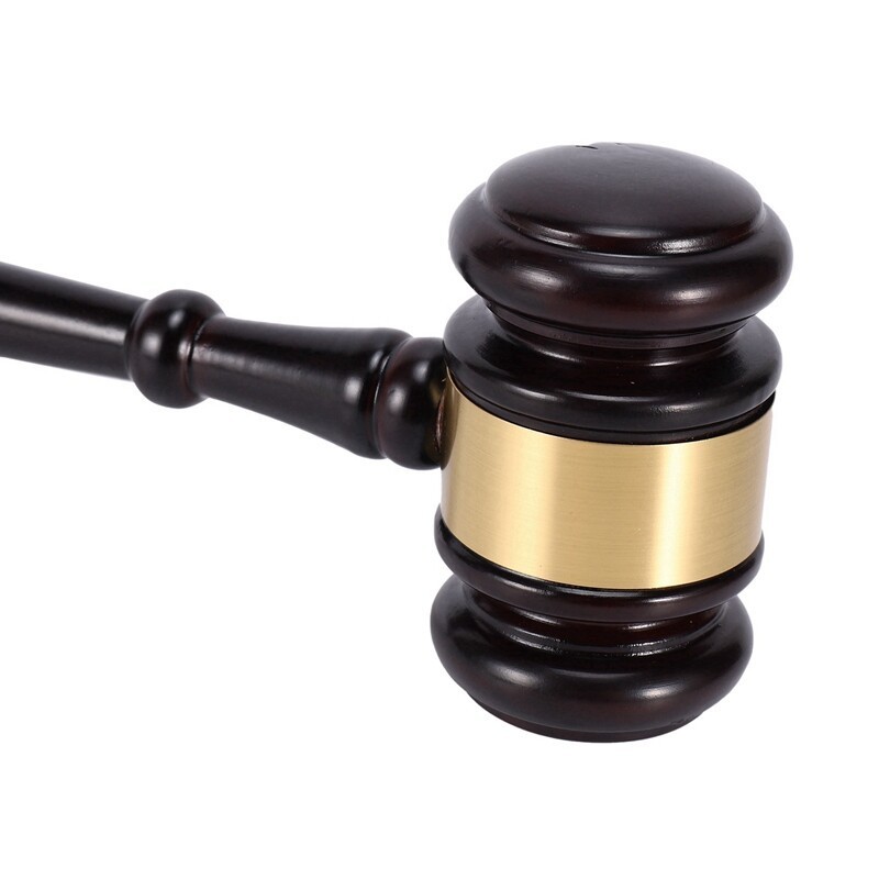Wooden judge’s gavel auction hammer with sound for attorney judge auction2346