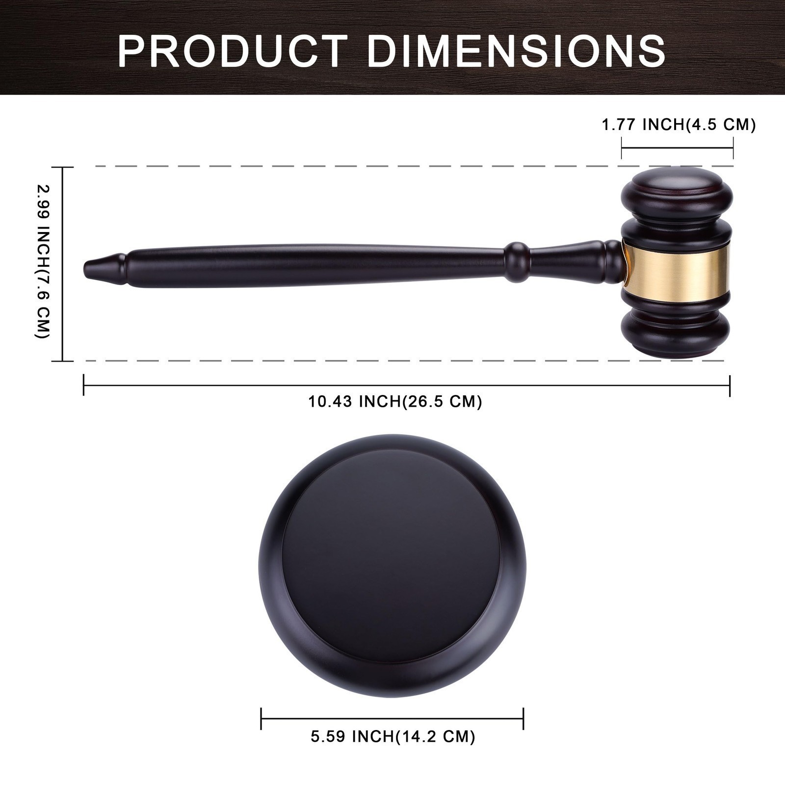 Sound-Infused Wooden Judge’s Gavel: A Must-Have for Attorney Auction Occasions!