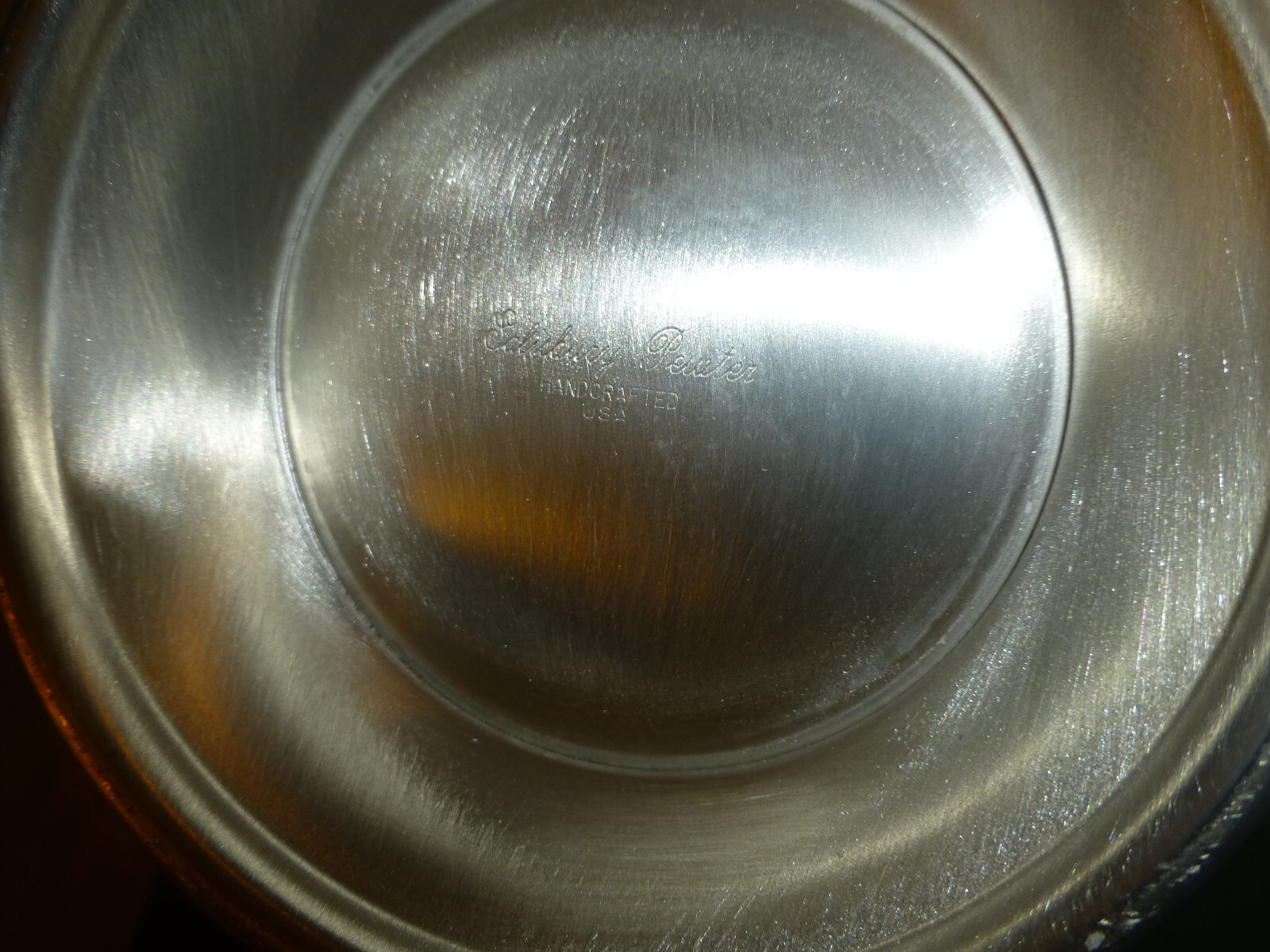 VTG Salisbury Pewter Water Pitcher Engraved United States Supreme Court Seal
