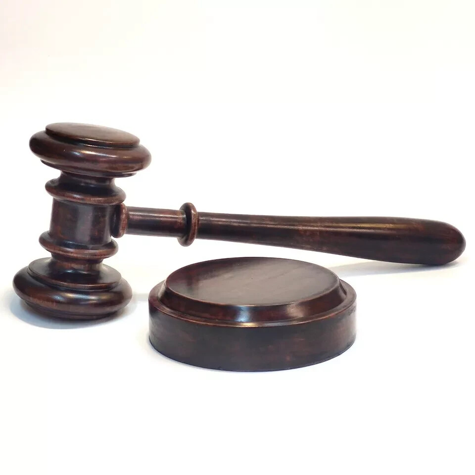 British Lawyer Judge Gavel Hammer Wood Collectible Table Decorative Item