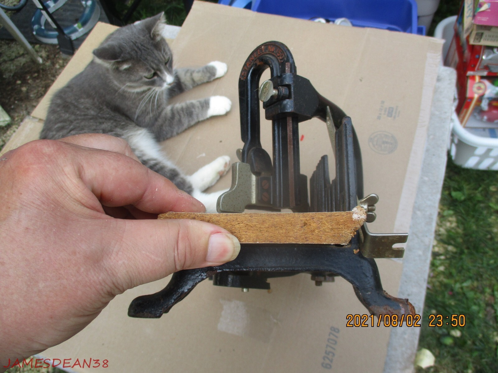 Vintage Stanley Mitre Box Miter Cast Iron Made in USA LIKE AN 150