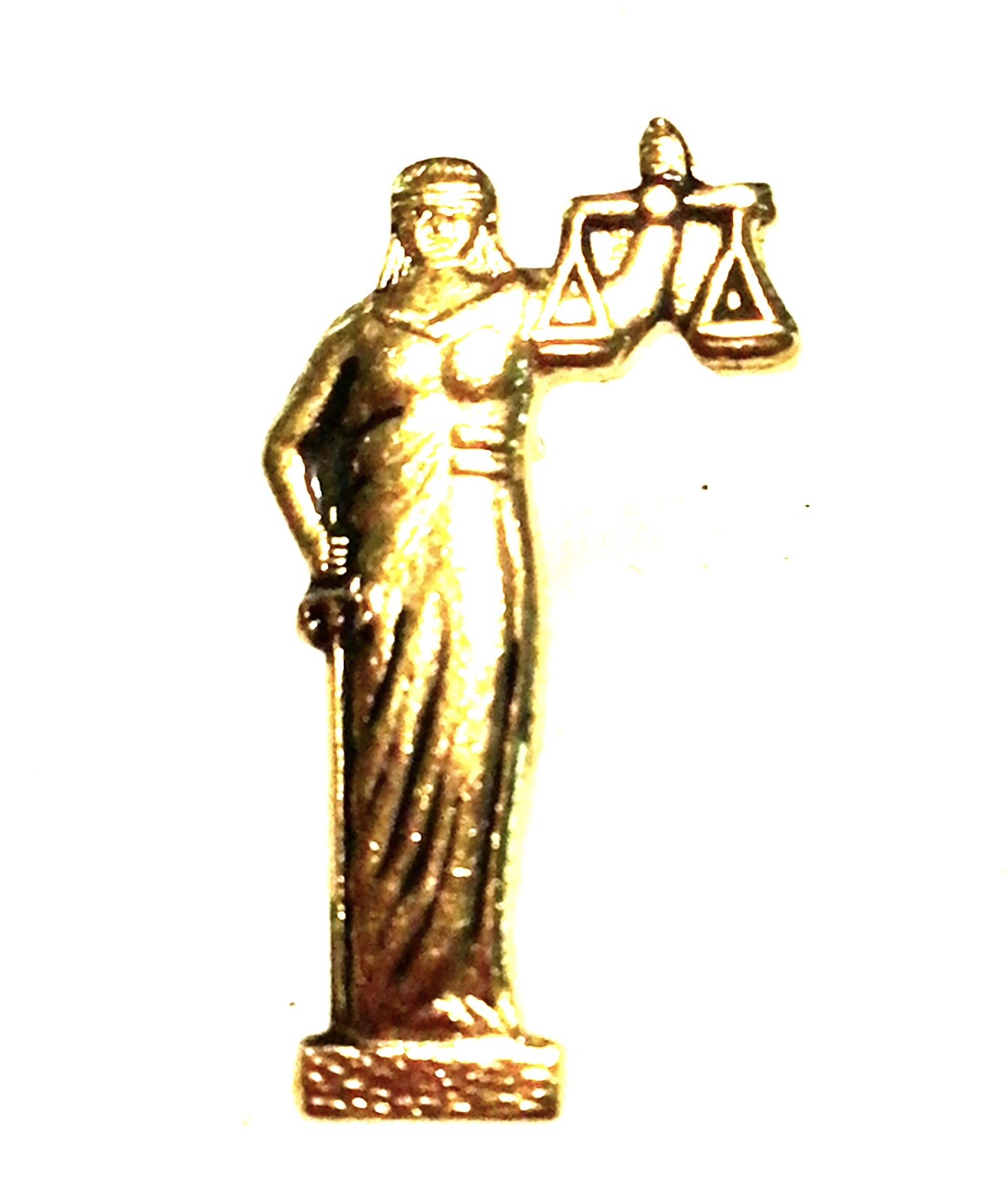Figure of Justice Blind with Scales Legal Lapel Pin G2