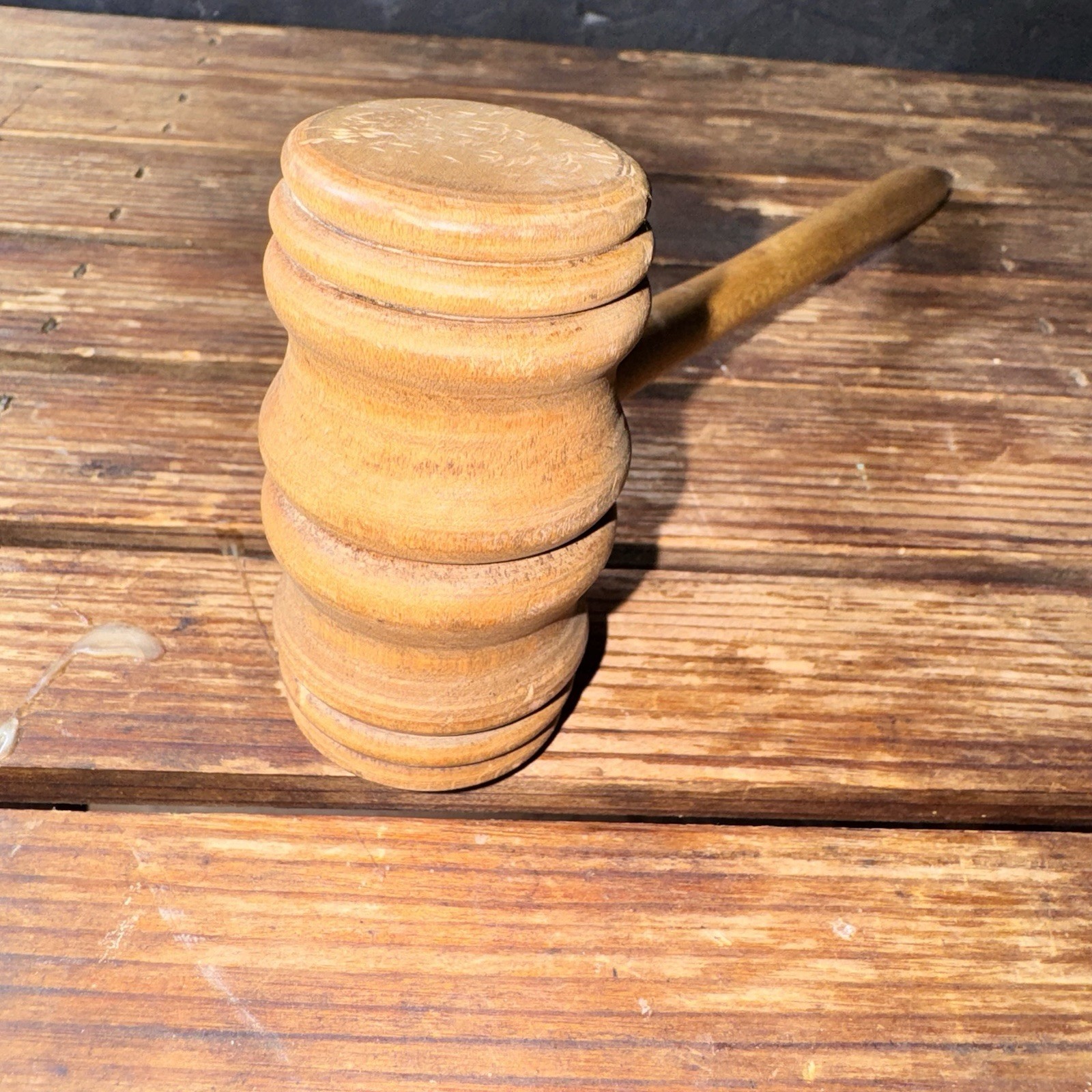 Vintage Wooden Gavel Judge Courtroom / Auctioneer’s Hammer 8.5” Legal Decor