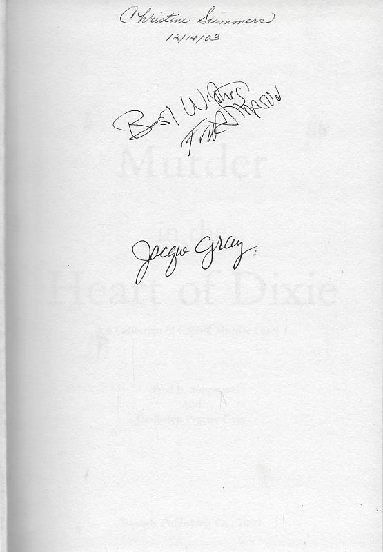 Murder in the Heart of Dixie Collection Capital Murder Cases Alabama Signed 2003
