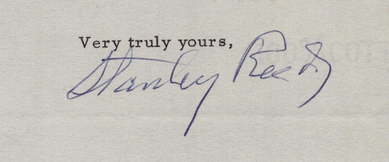 STANLEY F. REED – TYPED LETTER SIGNED 12/06/1971