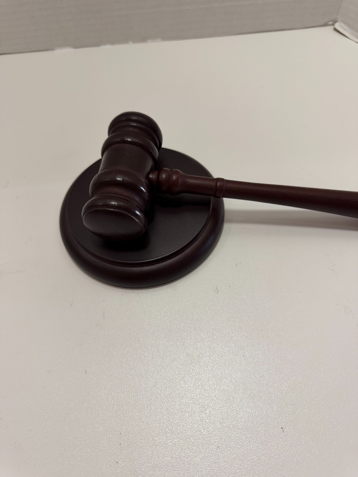 Handmade Wooden Gavel and Sound Block Set for Lawyers Judges Auction Courtroom
