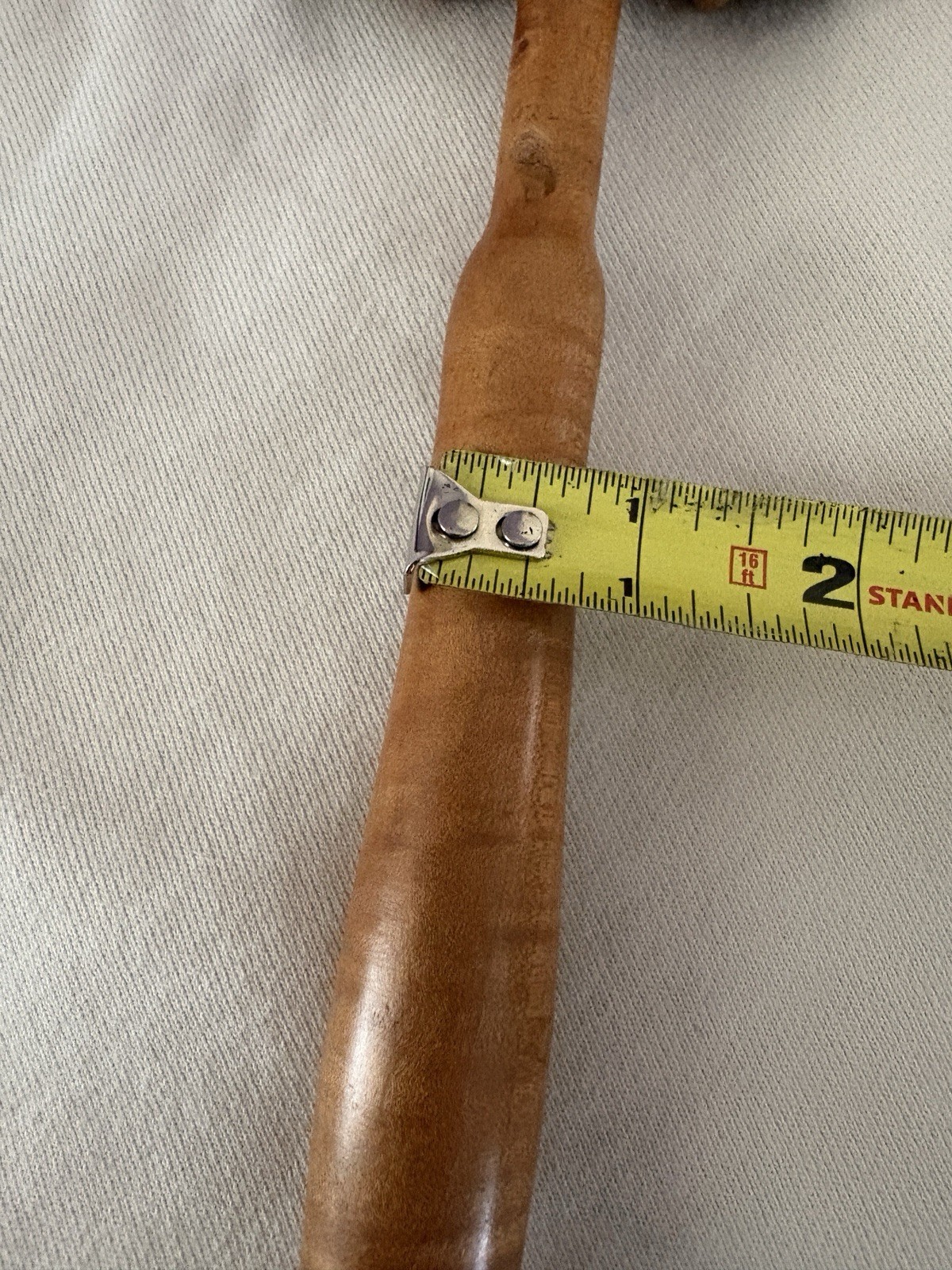 Antique Treen Turned Wood Gavel Metal Ends 1920s Black Walnut (?) 7.6 Ounces