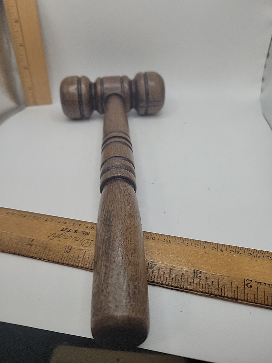 Vtg Wooden Gavel 11 Inches Long