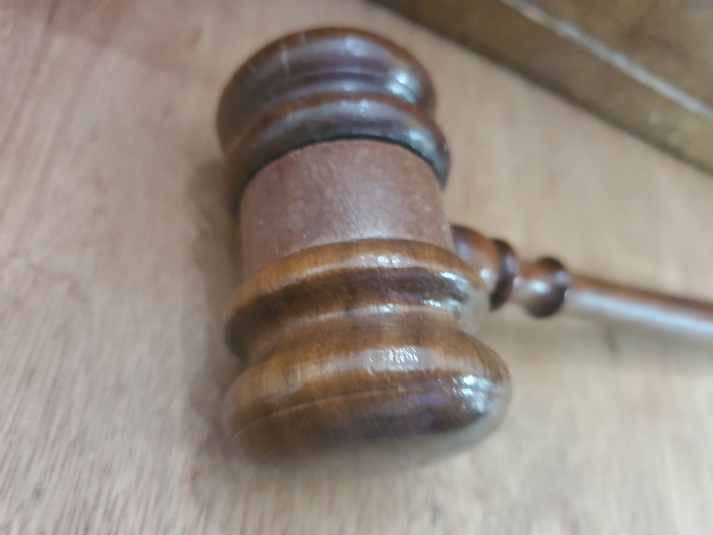 Judges Wood Gavel Authentic Wooden Judge Vintage Solid 10 Inches DX