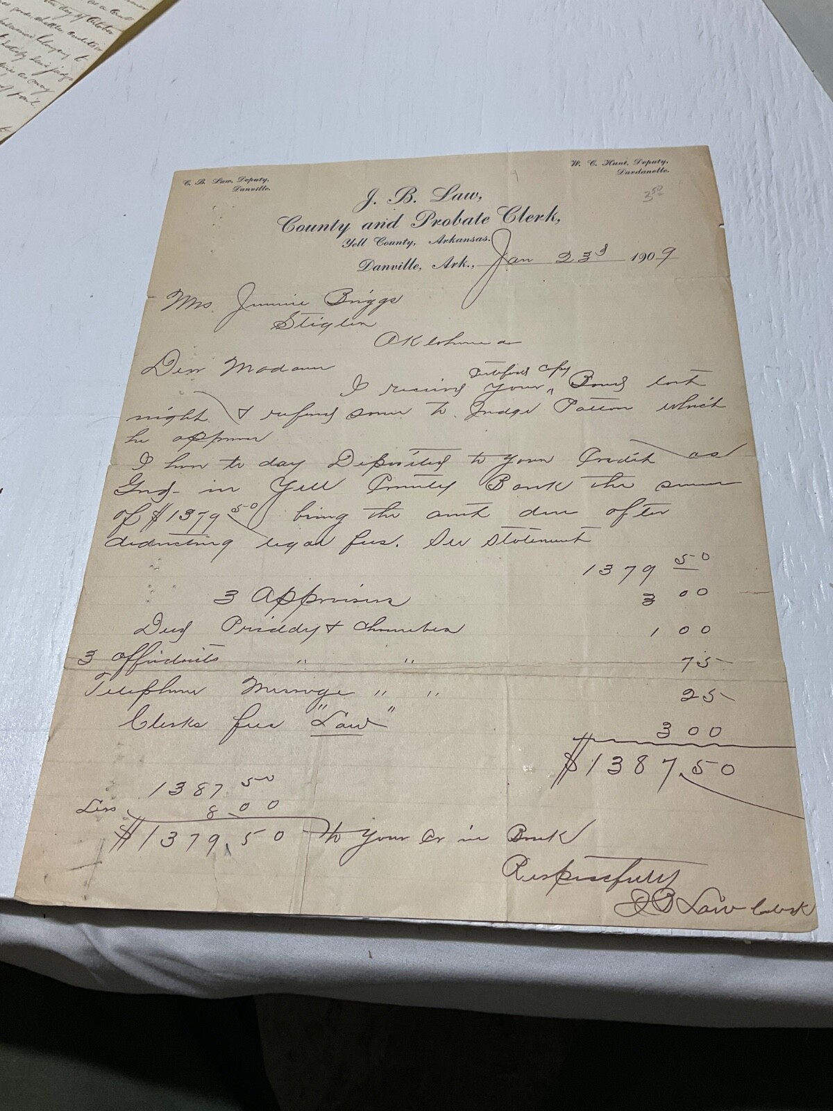 ARKANSAS LOT 4 DOCUMENTS CIVIL WAR TO 1909 BANKRUPTCY CHILDREN CIVIL SUIT @312