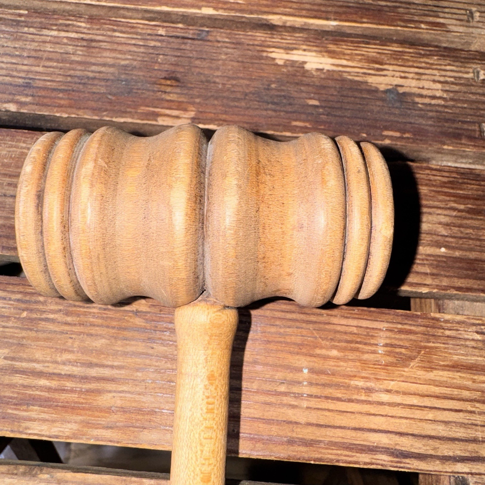 Vintage Wooden Gavel Judge Courtroom / Auctioneer’s Hammer 8.5” Legal Decor