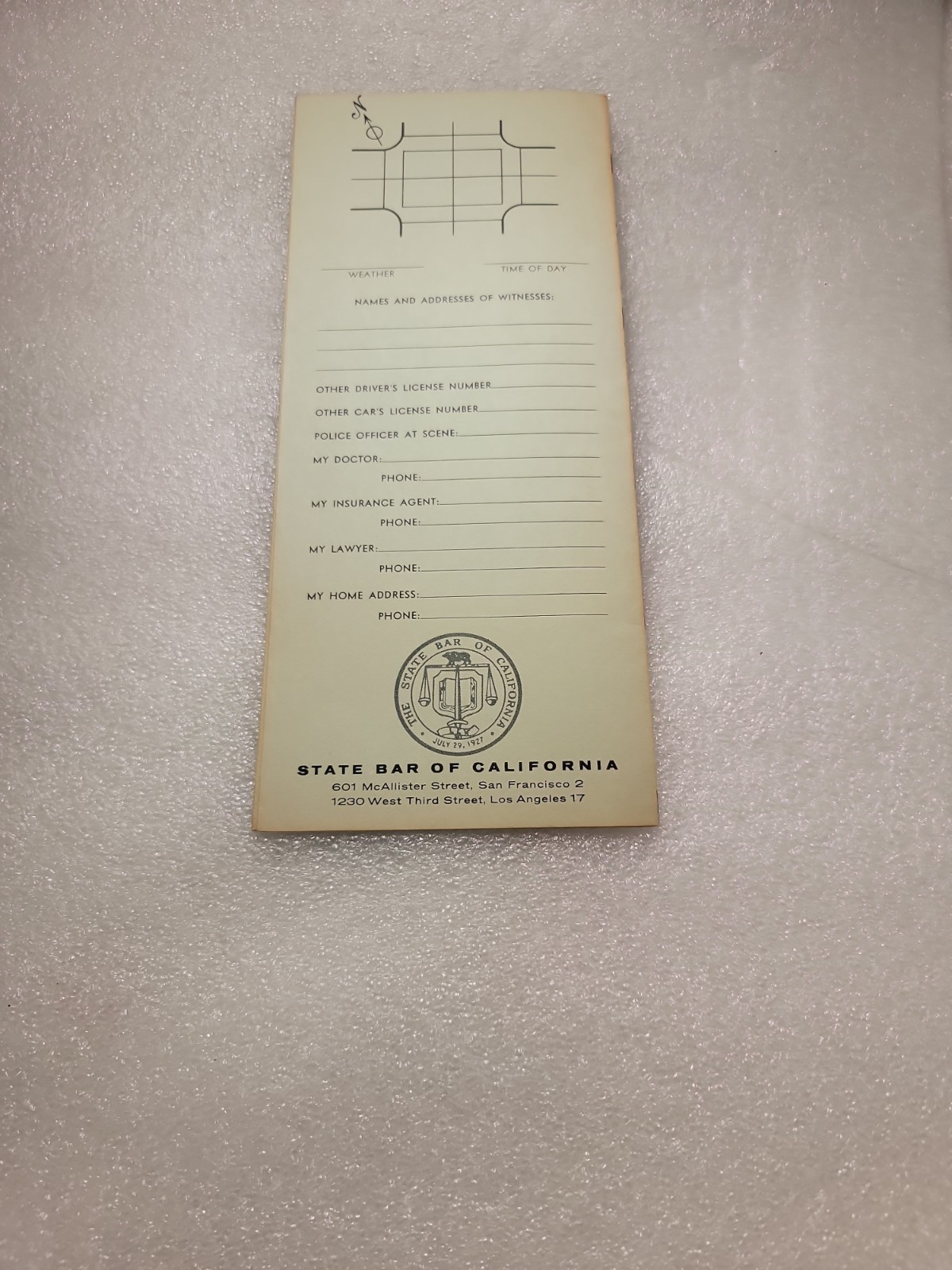 Vintage 1962 State Bar of California Report Driving Privilege Office Pamphlet