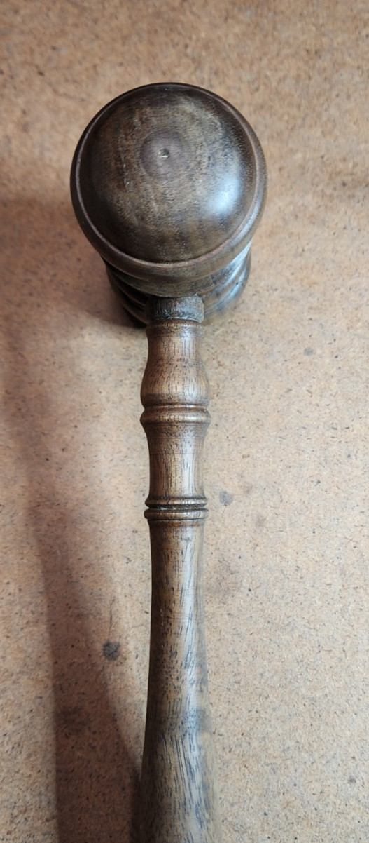 2 Vtg Wood GAVELS From the Original Fresno County Courthouse 1877-1966, Calif.