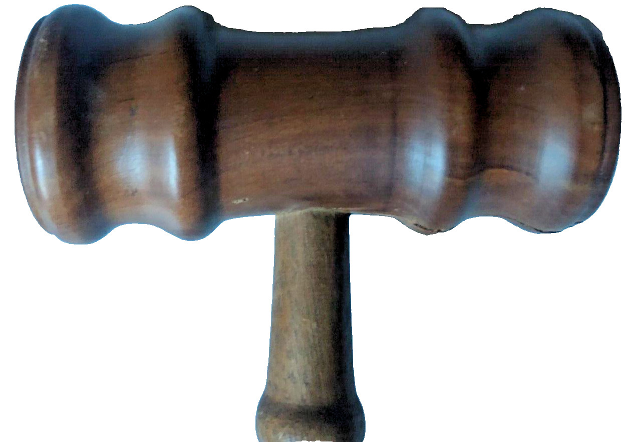 Wood Gavel Walnut Hardwood Stain Wooden Judge Courtroom Custom 9.5 in