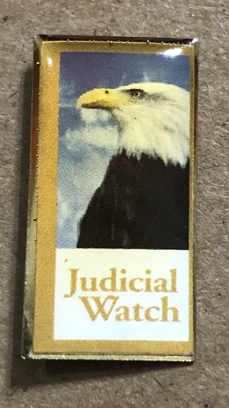 Vintage Judicial Watch Eagle Metal Lapel Pin EUC