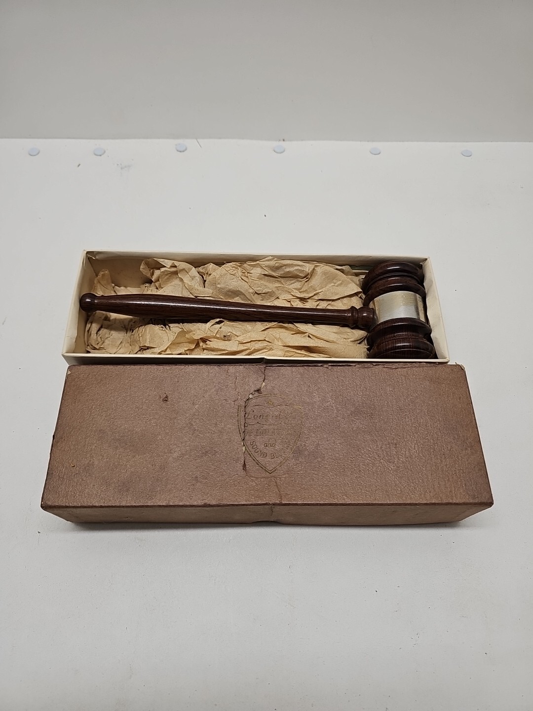 VTG. Rosewood Boxed Wood Spindle 10” Dark Finish Long-life Sterling (D)
