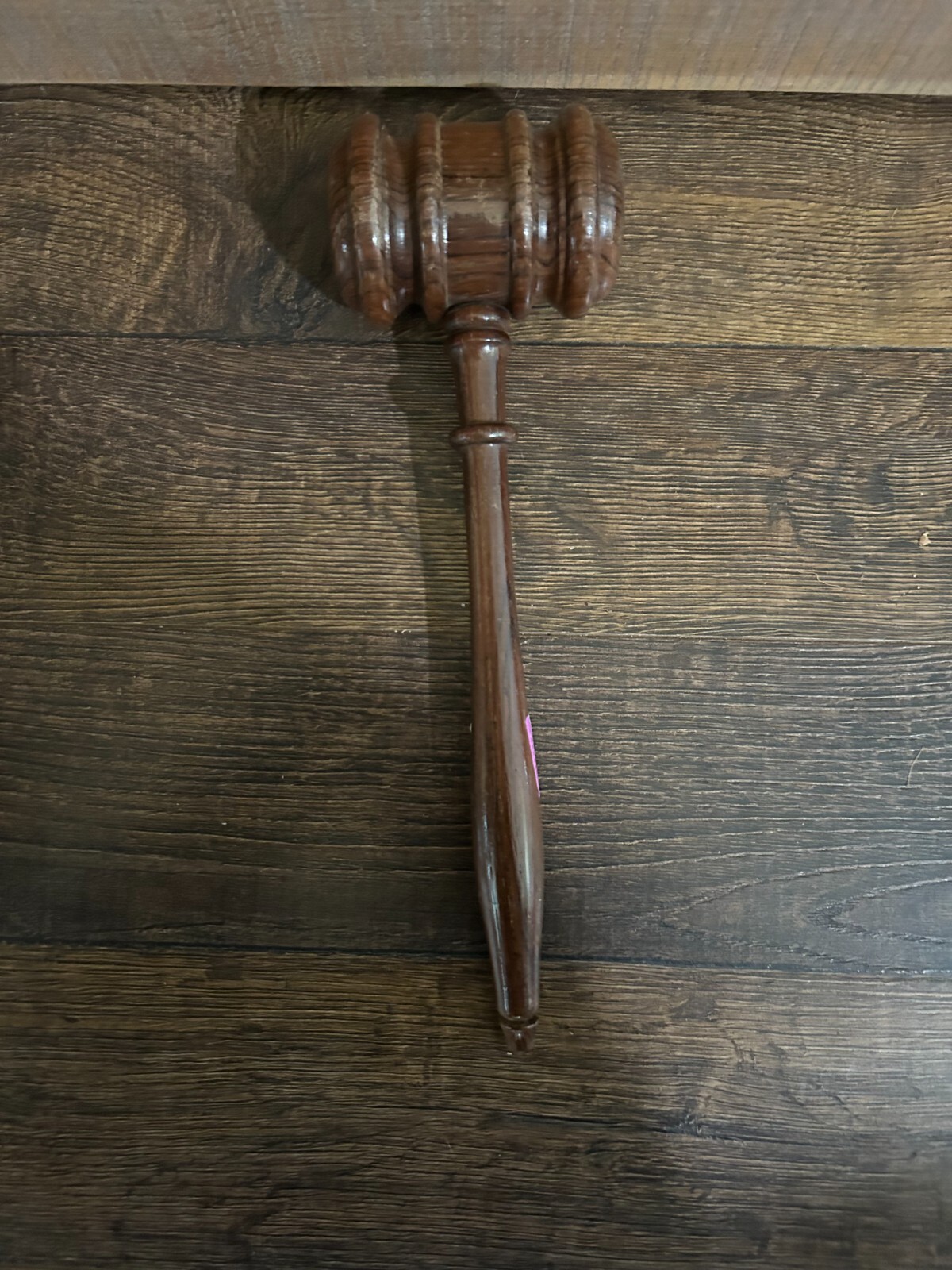 Vintage Solid Oak Wooden Gavel Wood Judge Auctioneer Mallet 10» Meeting Hammer