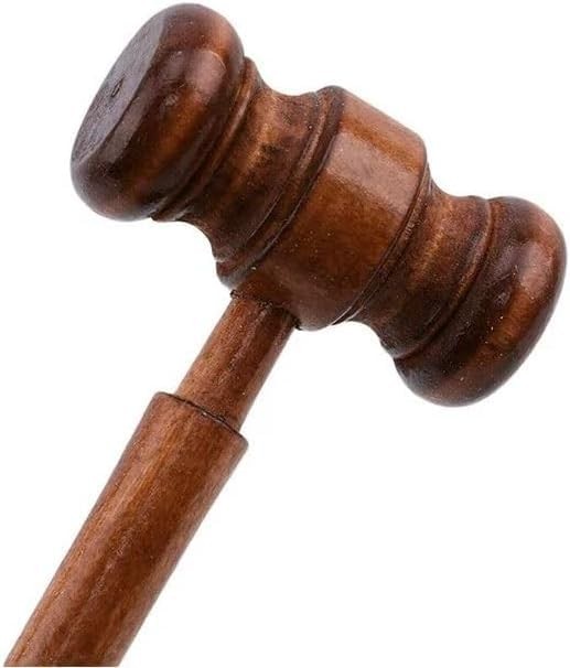 Brown Handmade Wooden Gavel, Vintage Judge Gavel, Auction Gavels, Props and Clot