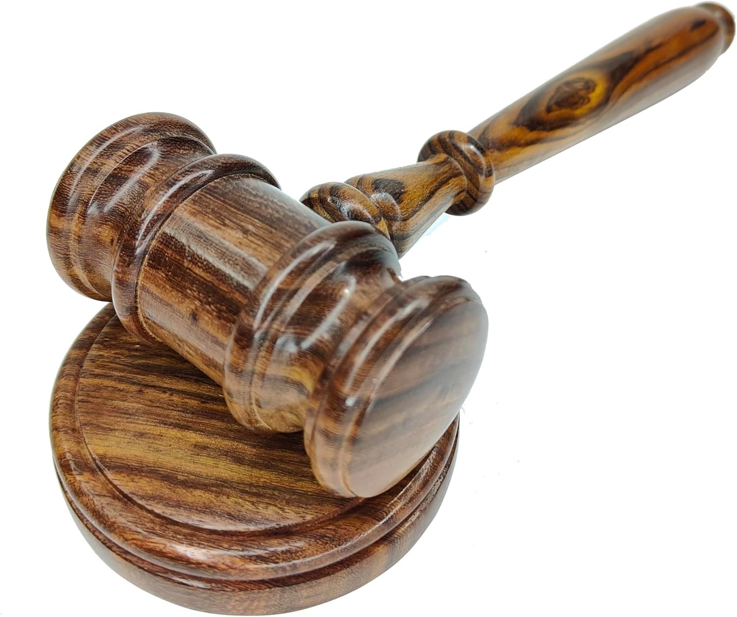 Wooden Gavel Block Set Engraved Boxed Large Blue 12 Inch Sturdy Rosewood