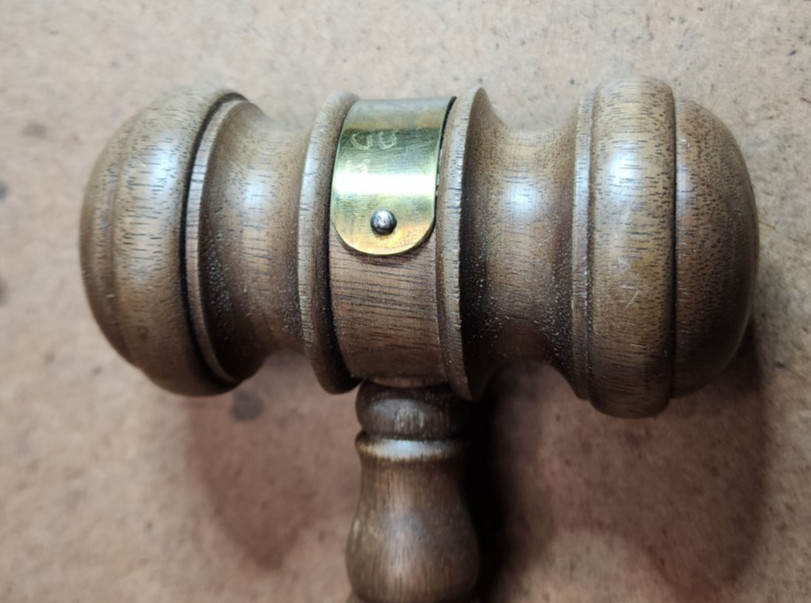 2 Vtg Wood GAVELS From the Original Fresno County Courthouse 1877-1966, Calif.