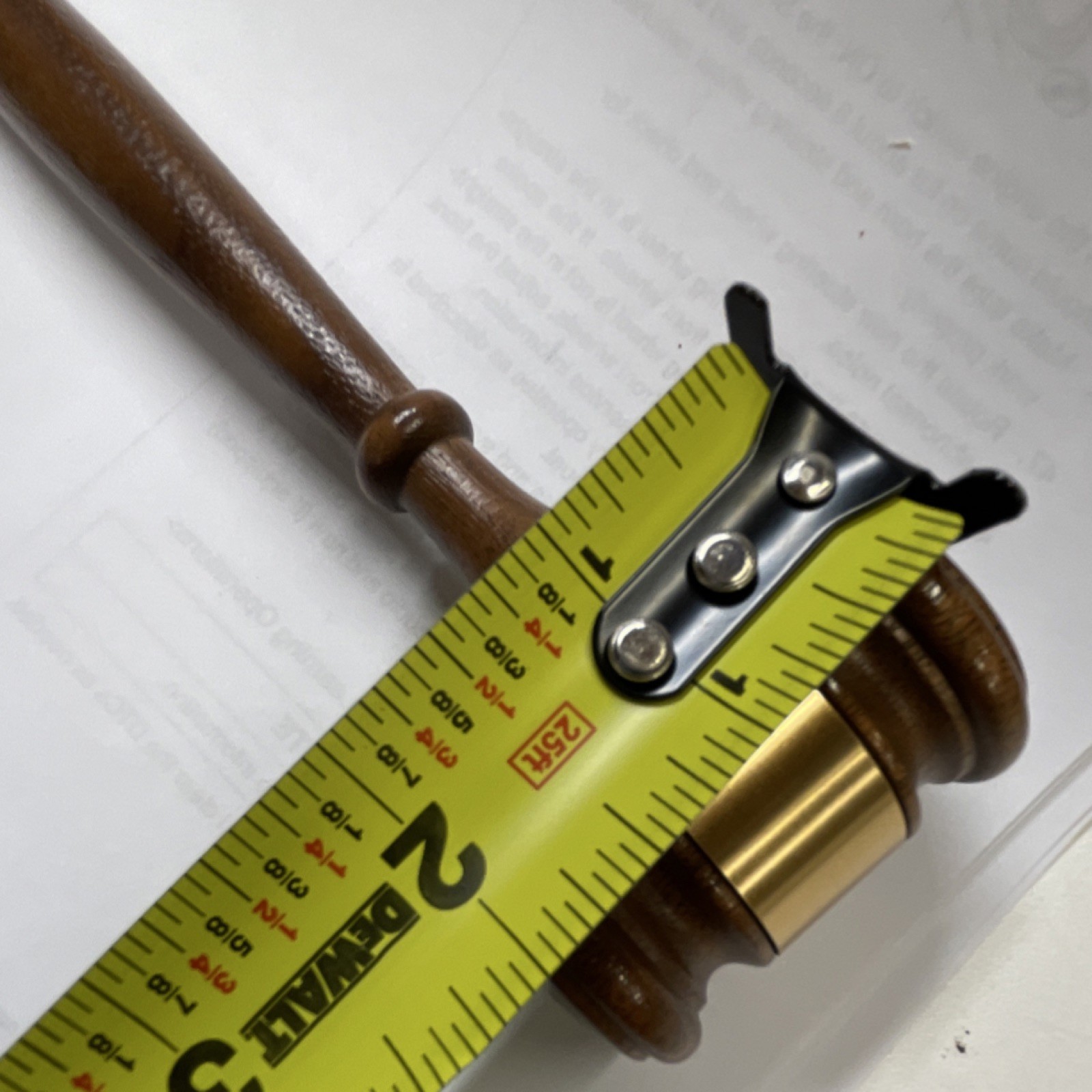 Wooden Judge’s Gavel with Brass Band 8 Inch Length Lawyers Legal Theme Courtroom