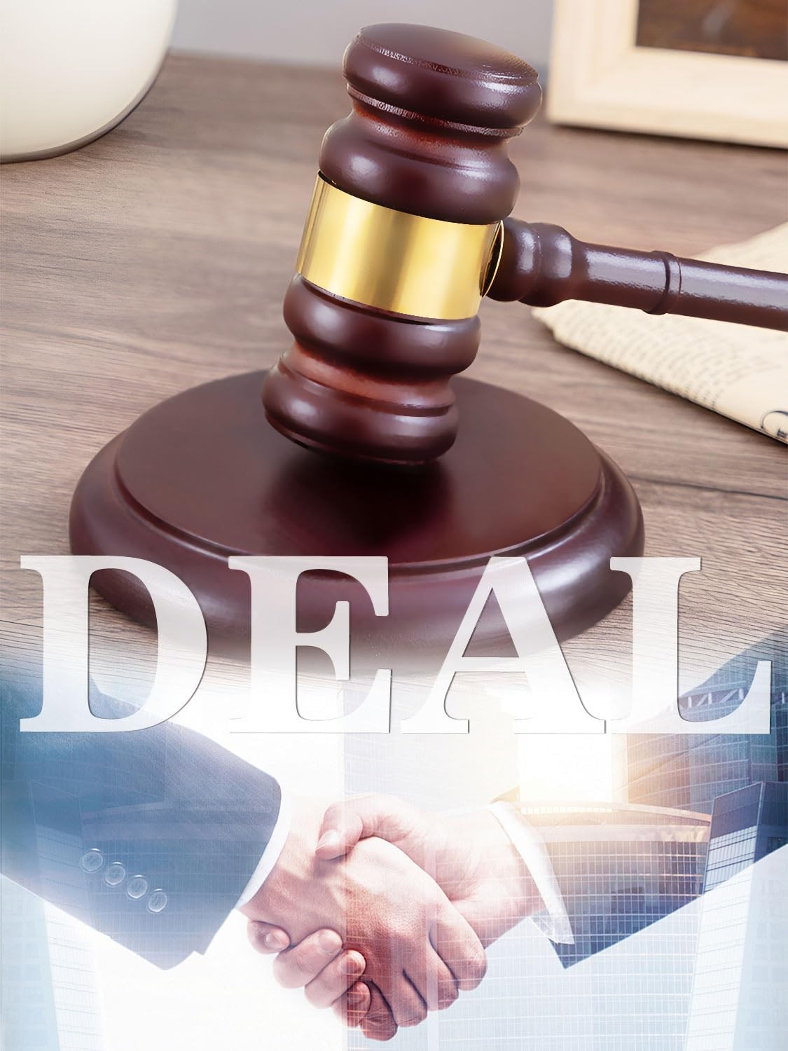 Perfect Desk Accessory, Wooden Gavel and Sound Block Set for Lawyers, Judges, Ch