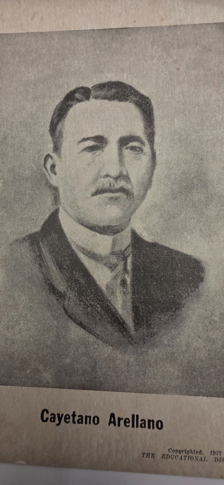 1957 Philippines First Chief Of Justice Cayetano Arellano Educational Poster.