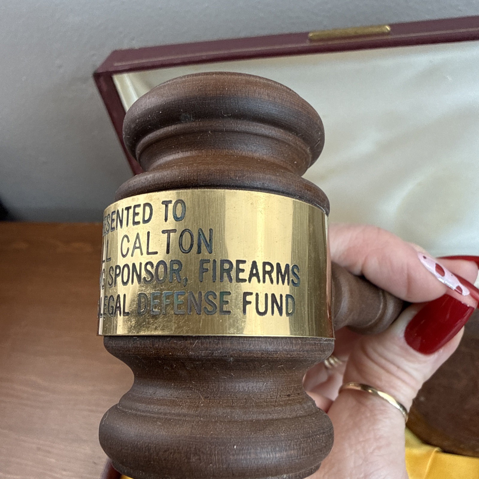 GAVEL Set In Box Wooden Firearms Civil Rights Legal Defense – Buell Carlton
