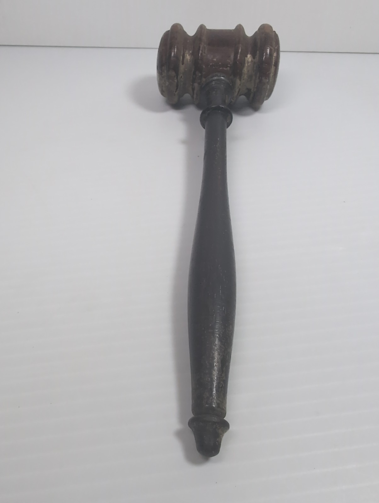 Vintage Hand Turned Wood Judges Gavel Antique Court Law Auctioneer Legal Mallet