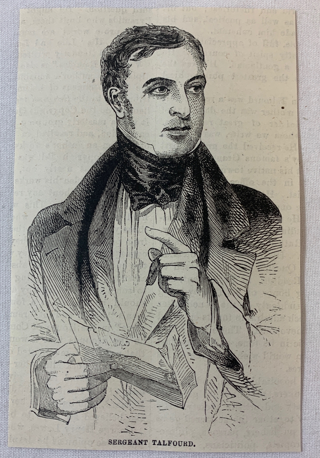 1887 magazine engraving~ Judge SERGEANT THOMAS TALFORD