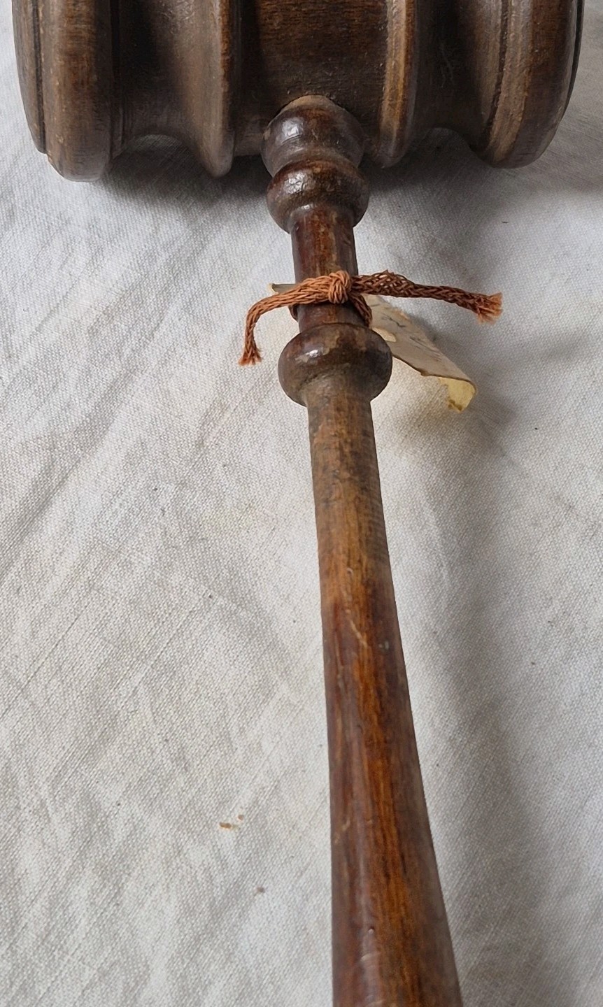 Vintage Antique Wooden 10.5″ Gavel Collectible Judge Auctioneer Wood Historical