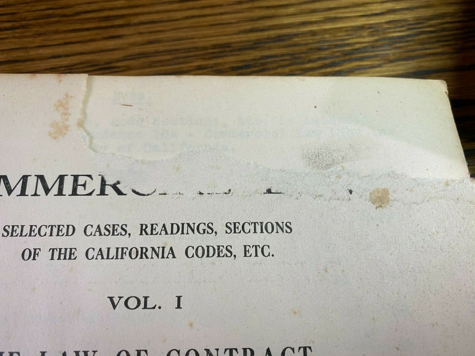 1925 Commercial The Law Of Contract Vol. 1 California Codes LAW Reference