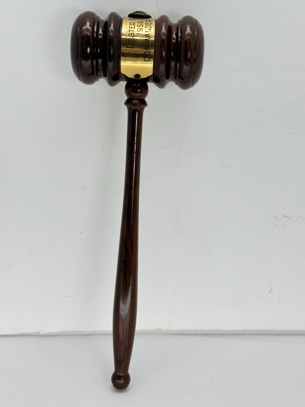 Vintage Wooden Walnut Gavel 10.5″. Engraved American Legion 1956 original box
