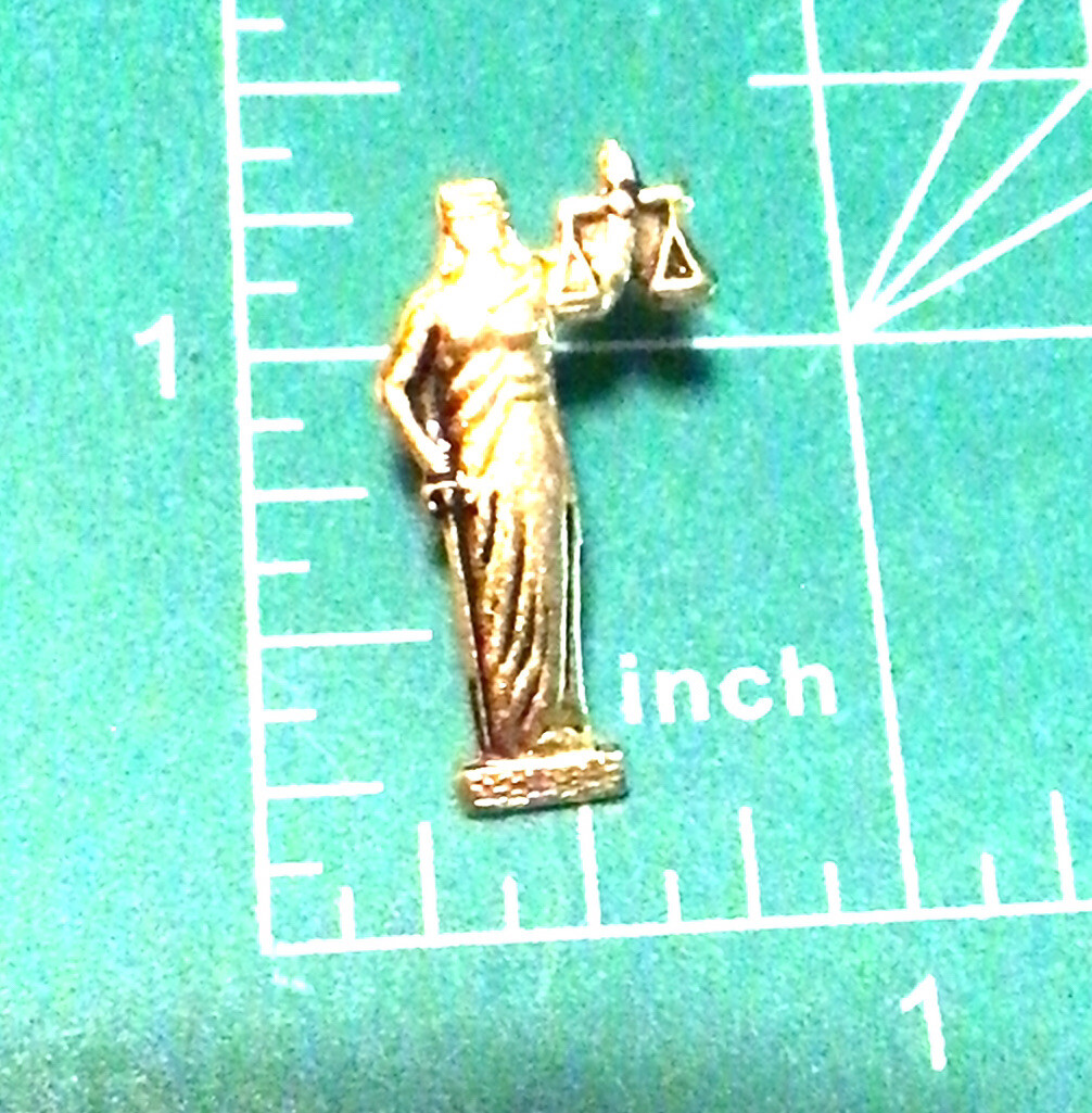 Figure of Justice Blind with Scales Legal Lapel Pin G2