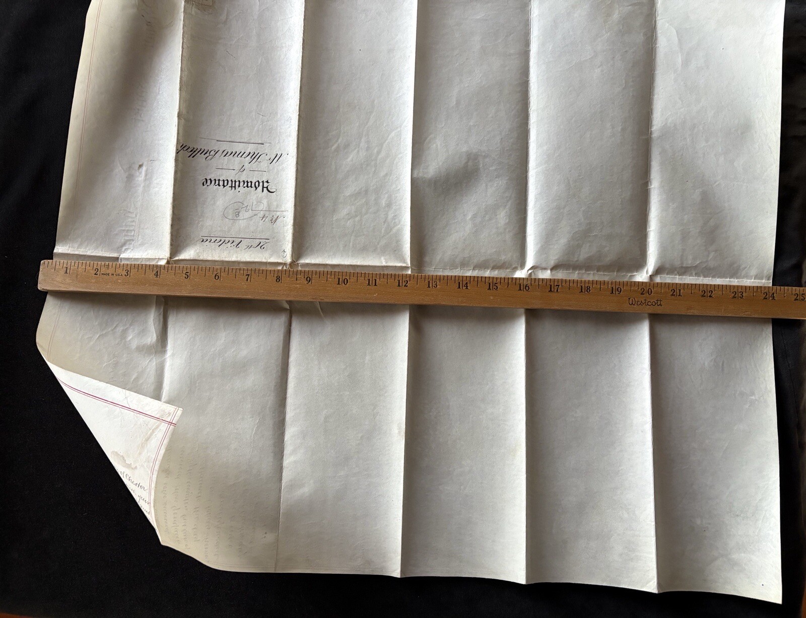 Antique Vellum London England Queen Victoria Era Document 1859 20x 24 Original