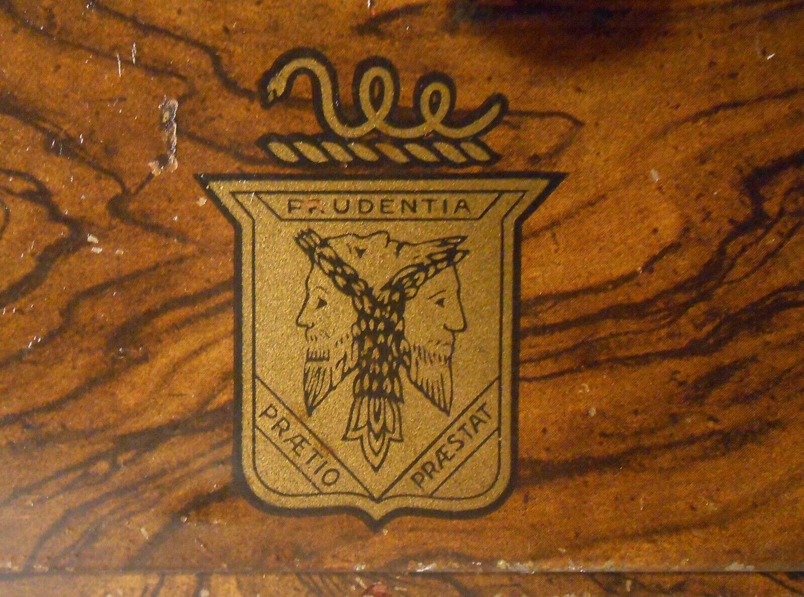 BUSINESS PRACTICE AMERICAN ACADEMY OF LETTERS CHICAGO TIN INDEX CARD BOX, W/LID