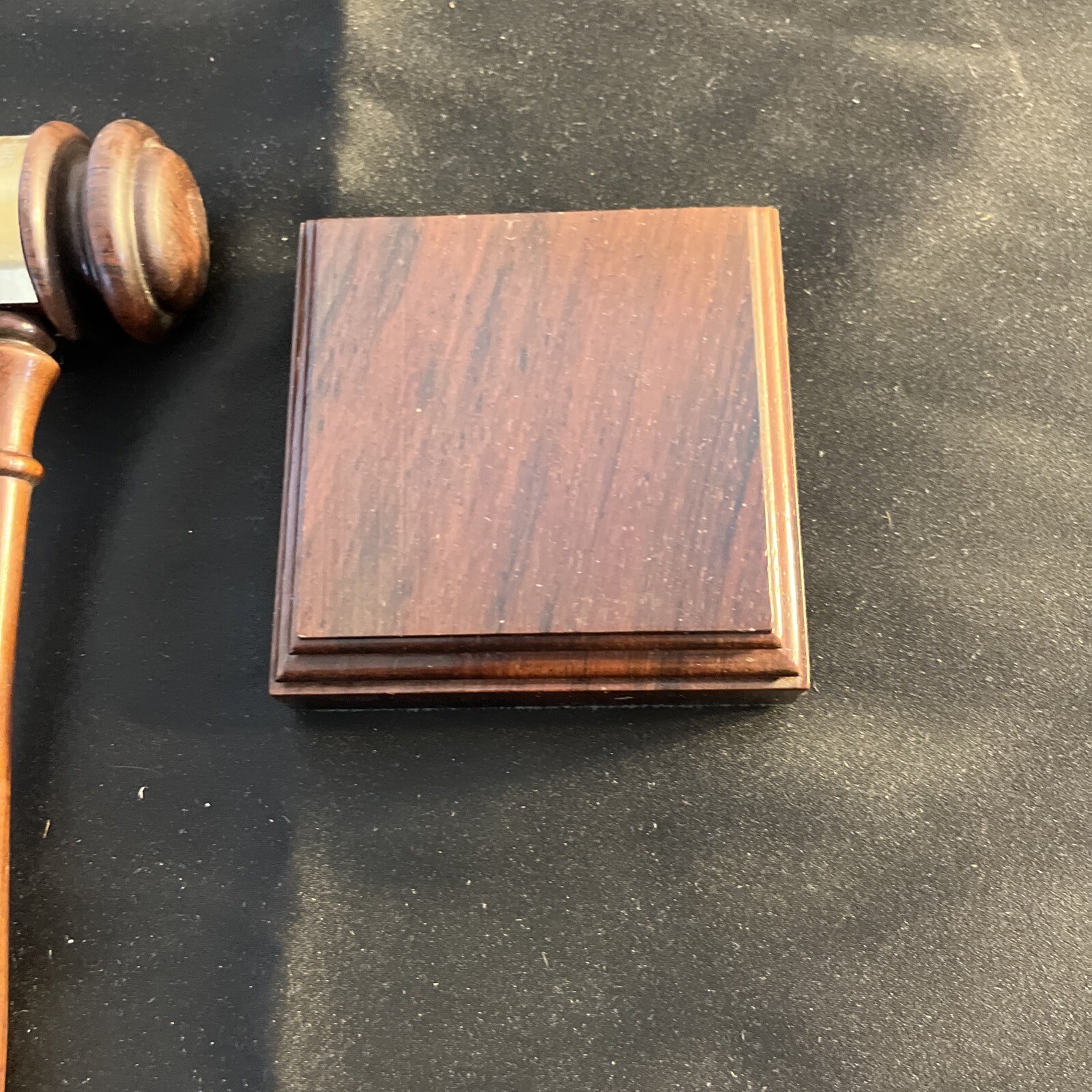 Pair Vintage Debate Team 1960s Wooden Authentic Gavel 10.5” With Base