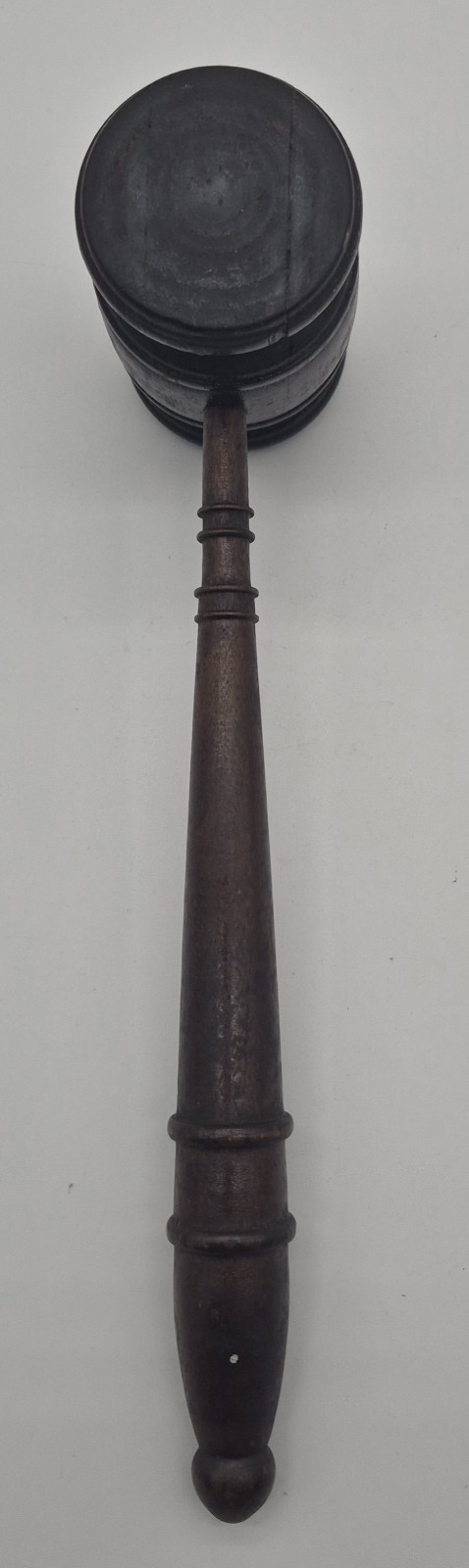 Vtg Gavel Dark Wood Mallet Auctioneer Judge Courthouse Desk Decor 9.5″ Length