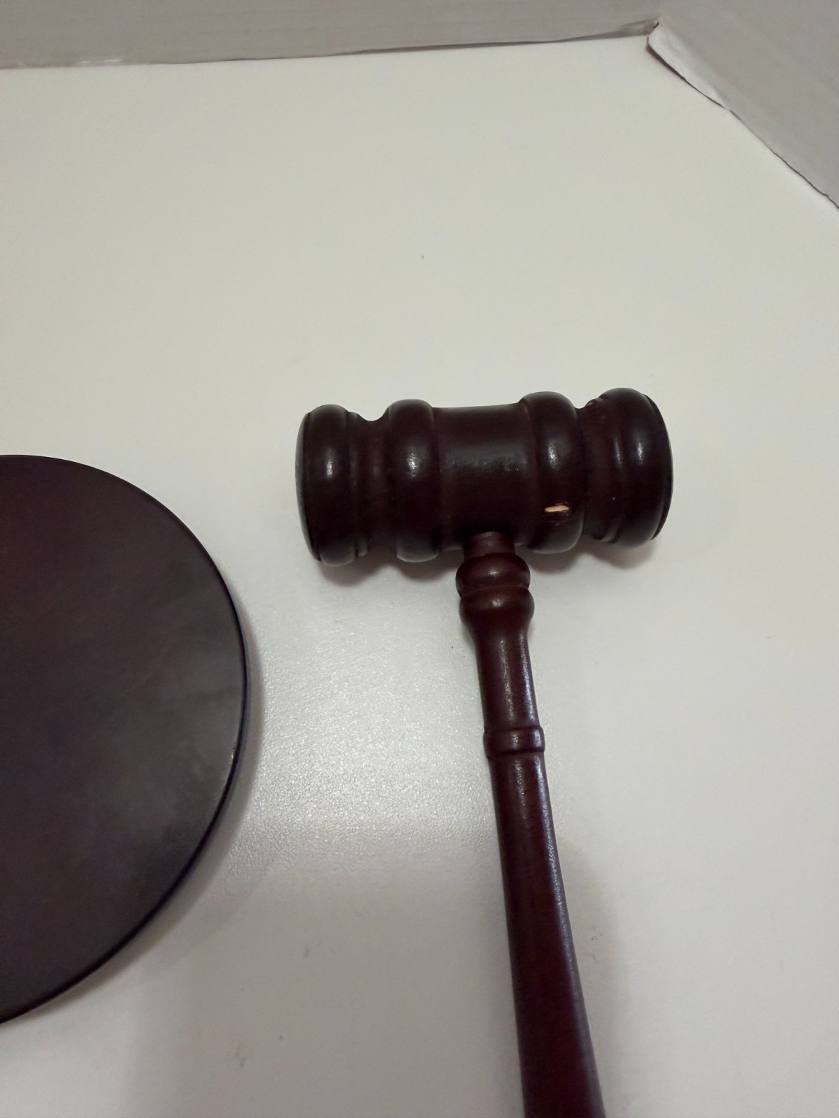 Handmade Wooden Gavel and Sound Block Set for Lawyers Judges Auction Courtroom