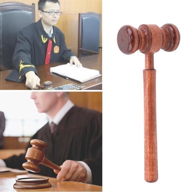 Brown Handmade Wooden Gavel, Vintage Judge Gavel, Auction Gavels, Props and Clot