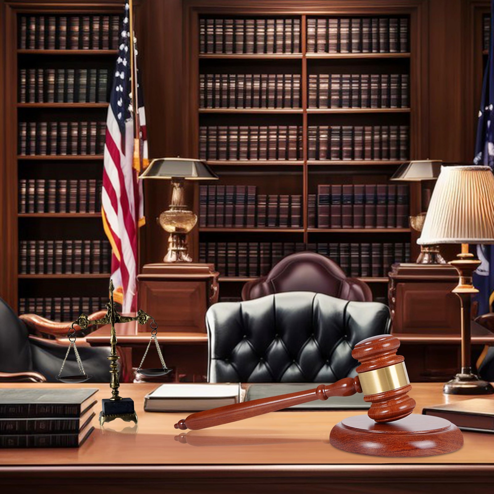 Wooden Gavel and Block Set, Apexstone Wooden Gavel and Sound Block Set for Lawye