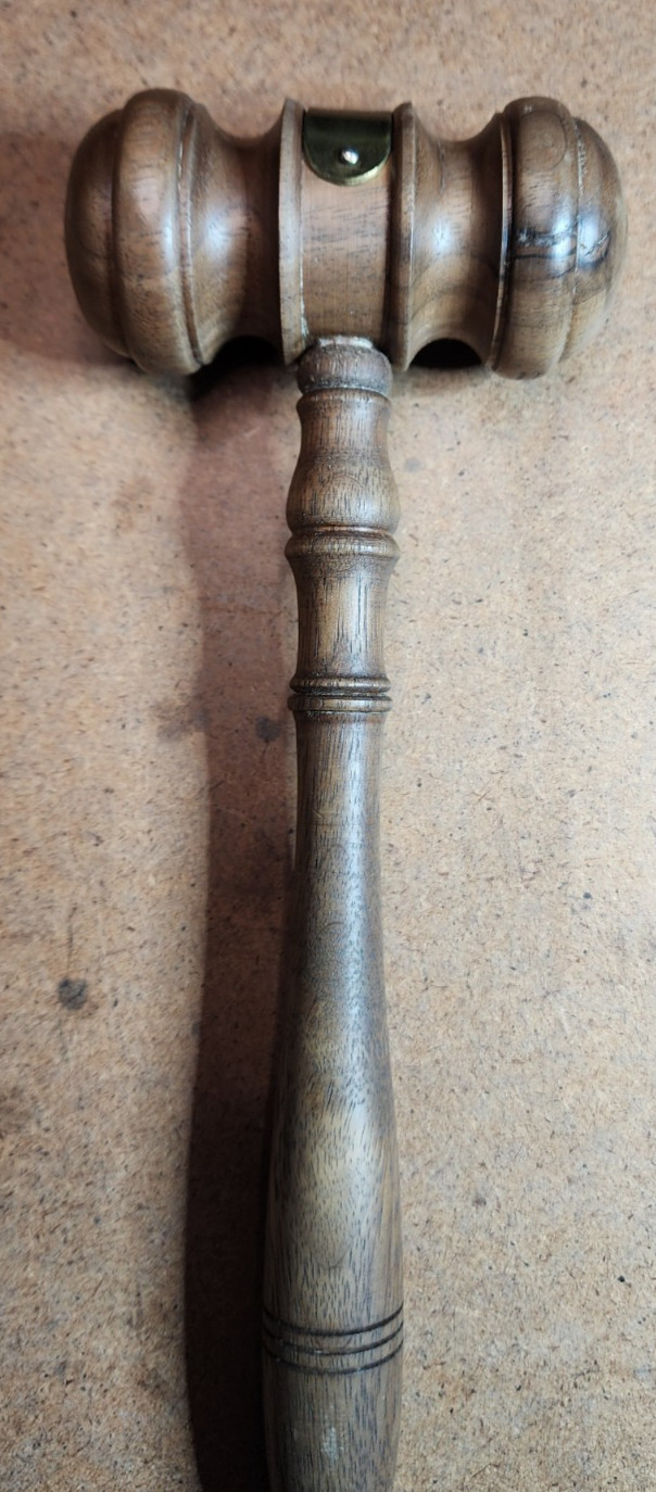 2 Vtg Wood GAVELS From the Original Fresno County Courthouse 1877-1966, Calif.