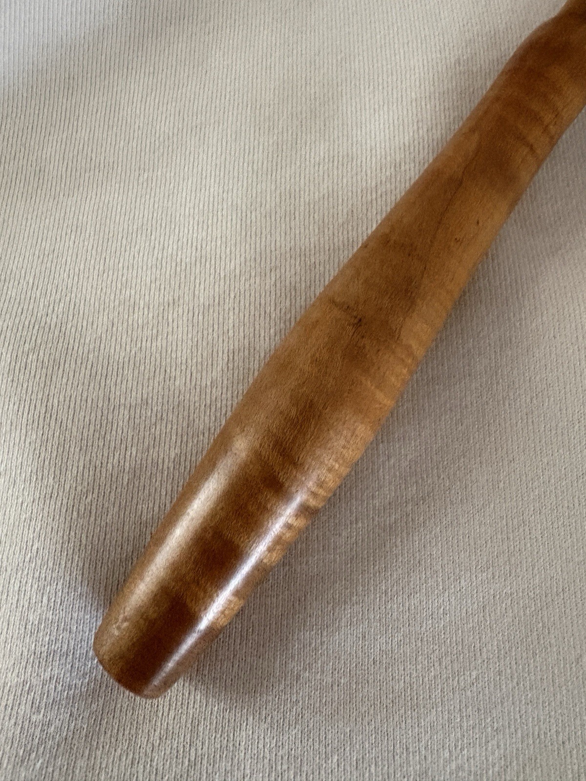 Antique Treen Turned Wood Gavel Metal Ends 1920s Black Walnut (?) 7.6 Ounces