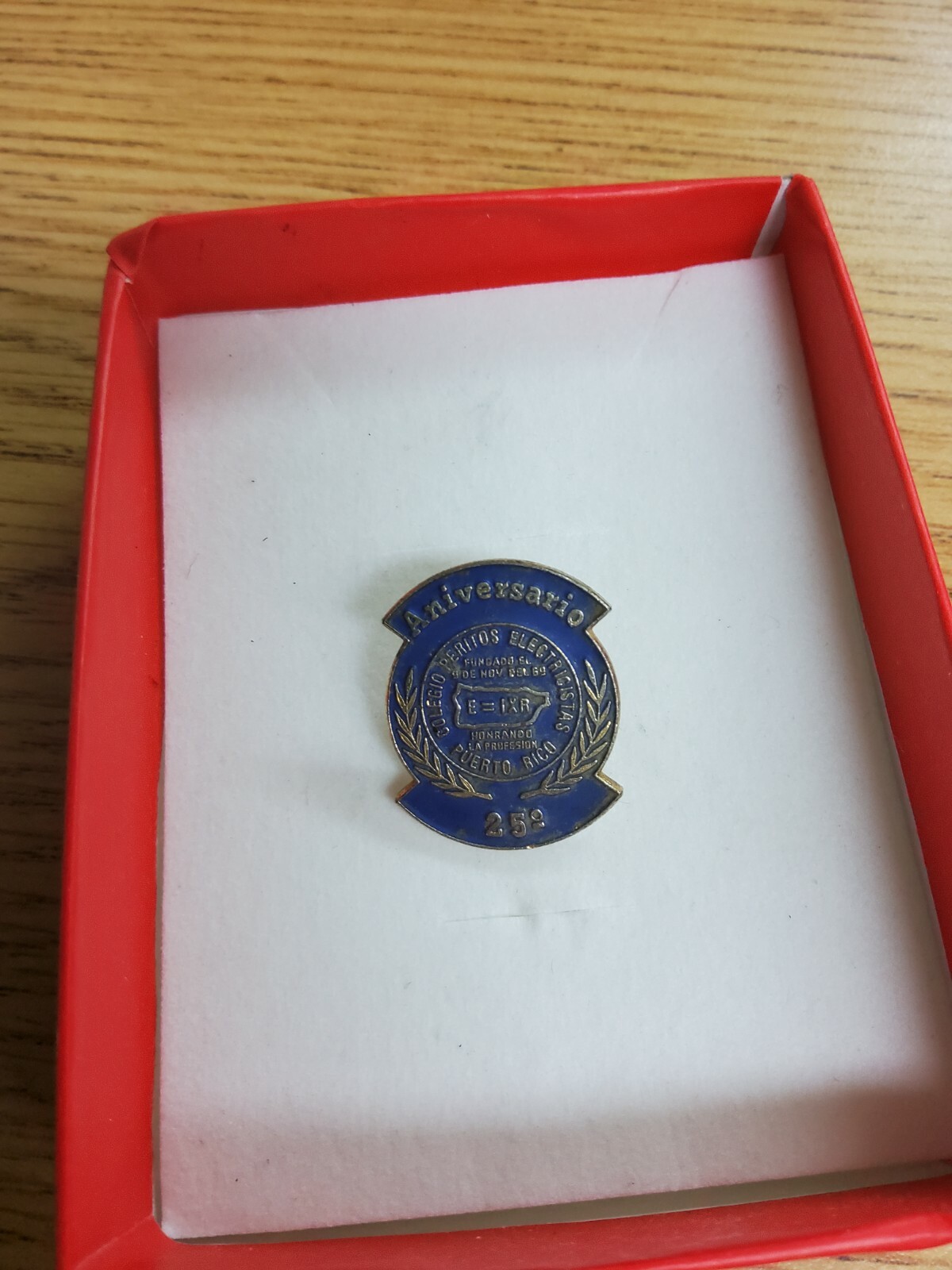 1994 Pin ☆25 años☆Colegio Peritos Electricistas Puerto Rico Honrando la Profesi
