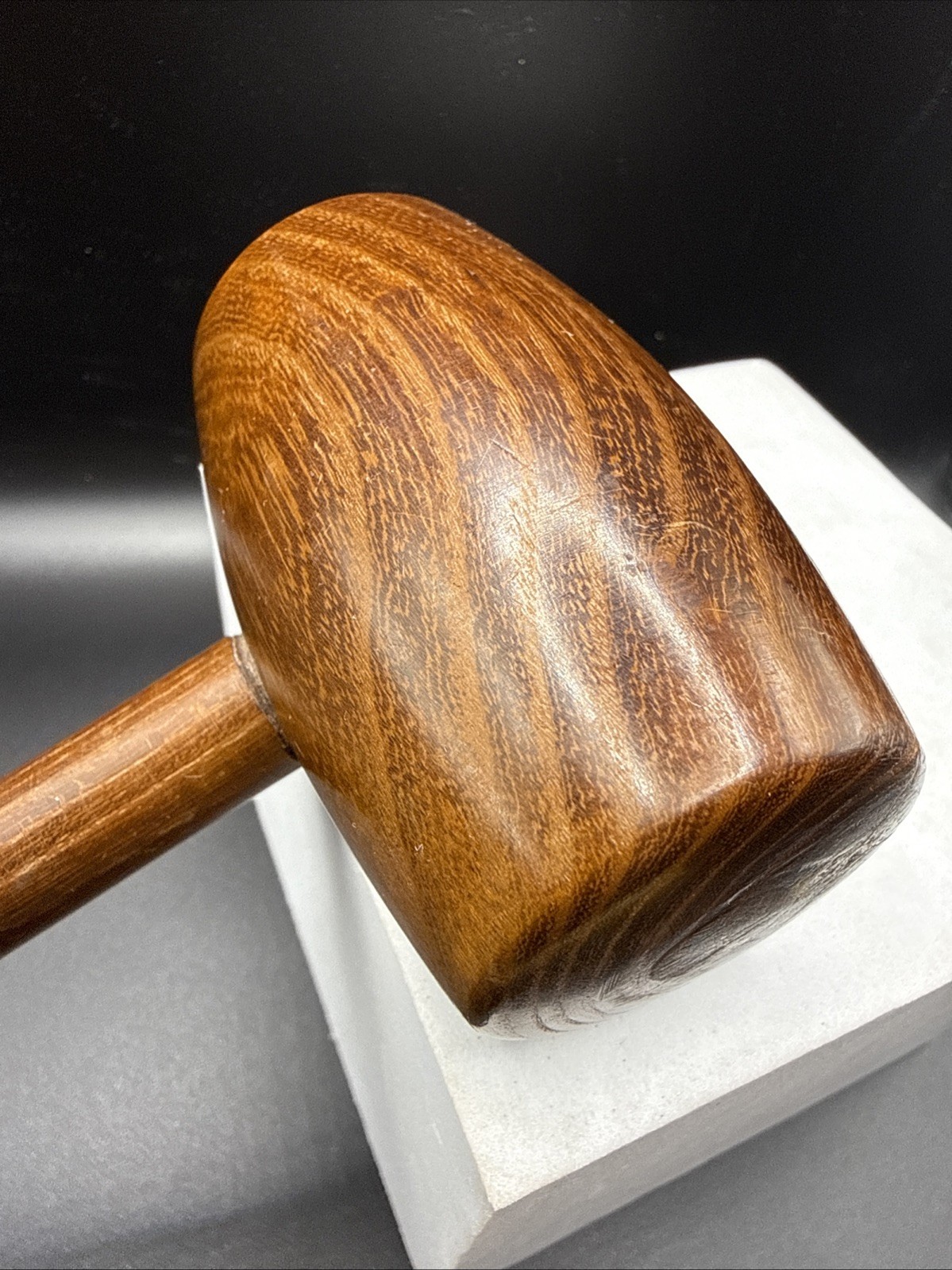 Beautiful Vintage Dark Wood Judge’s Gavel – Solid Wood – Approx. 9”