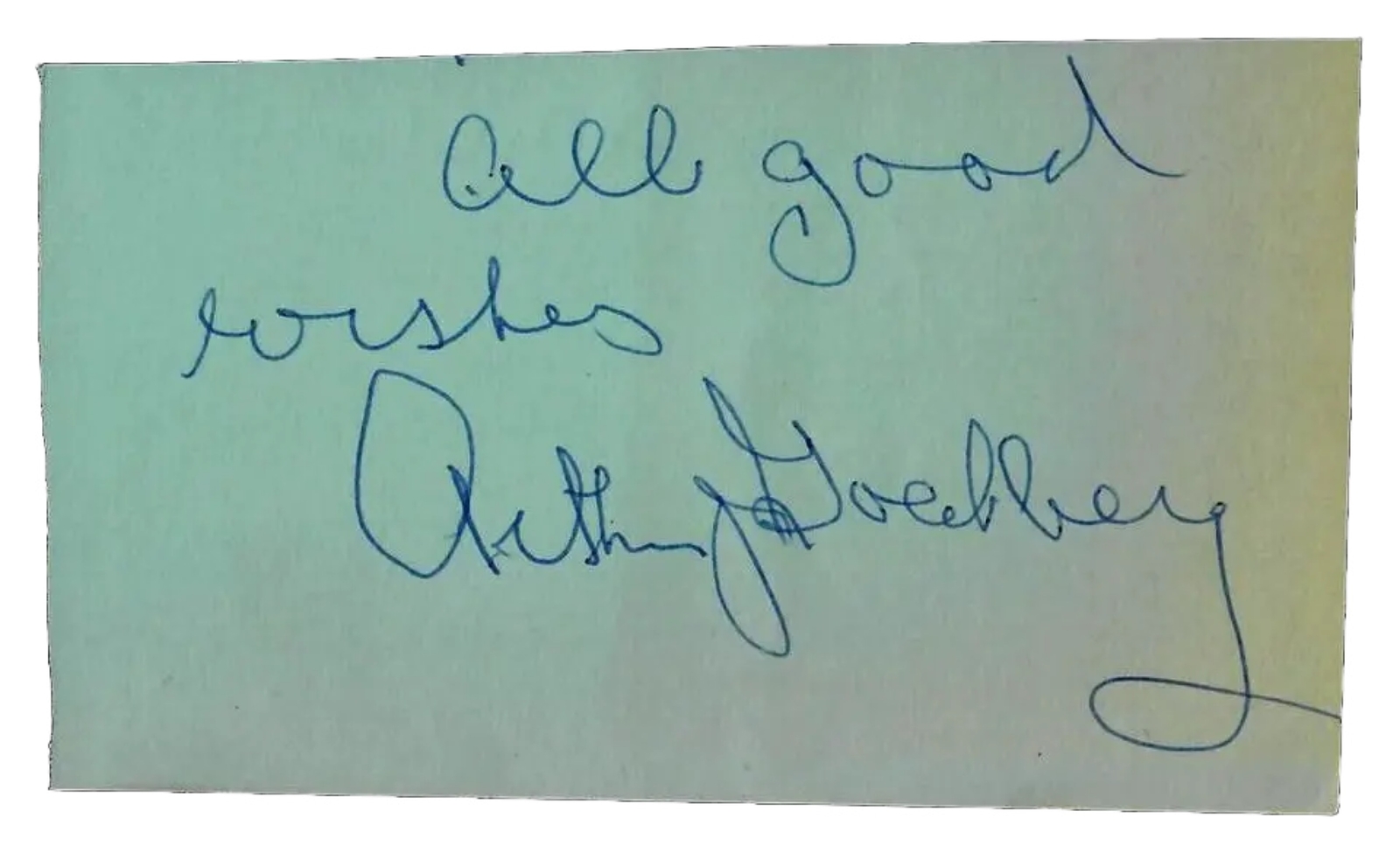 «Supreme Court Justice» Arthur Goldberg Hand Signed Album Page